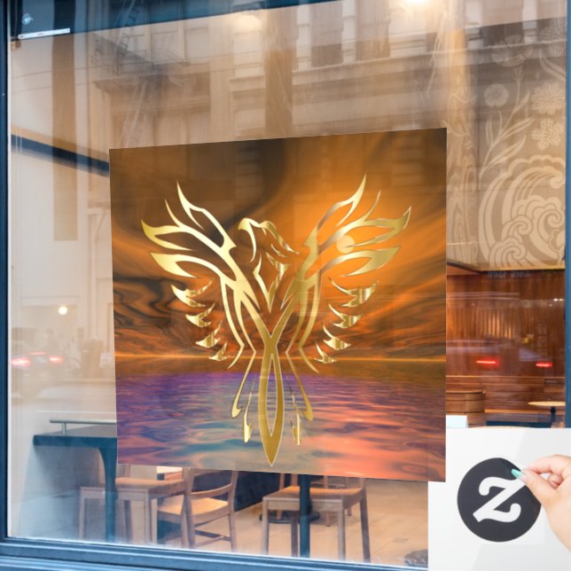 Vinilos Para Cristales Fénix Renaciente (Ventana de cafetería)