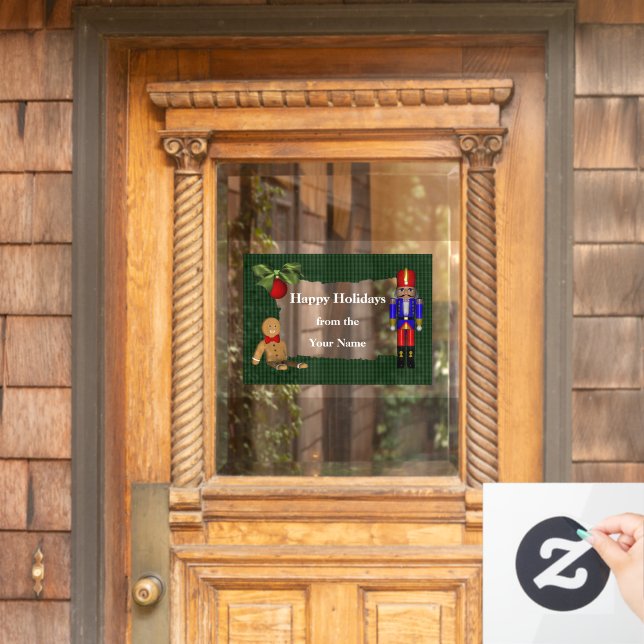 Vinilos Para Cristales Festividad personalizada de Navidades de cookies d (Puerta de casa)
