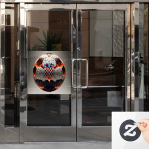 Vinilos Para Cristales Fiery Ball de fútbol croata