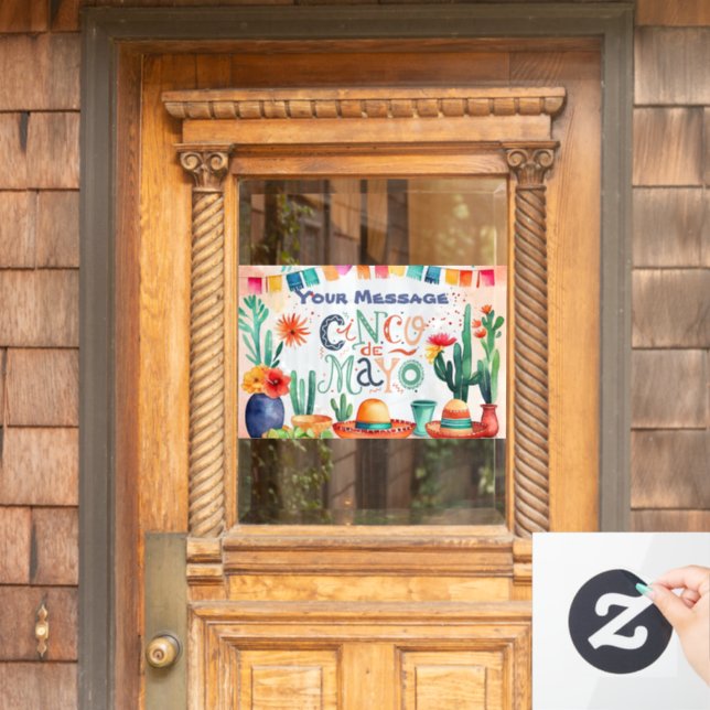Vinilos Para Cristales Fiesta Cinco De Mayo (Puerta de casa)