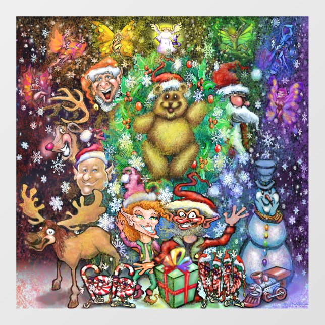 Vinilos Para Cristales Fiesta de navidades (Hoja)