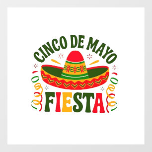 Vinilos Para Cristales Fiesta Squad Cinco De Mayo Sombrero Mexicano
