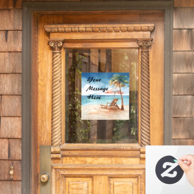 Vinilos Para Cristales Fiesta Tropical Beach (Puerta de casa)