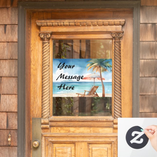 Vinilos Para Cristales Fiesta Tropical Beach (Puerta de casa)