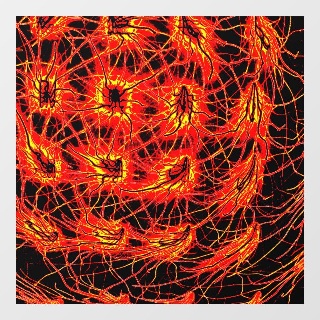 Vinilos Para Cristales Fire Grid Sticker (Hoja)