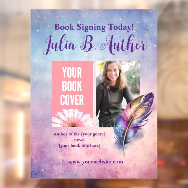 Vinilos Para Cristales Firma caprichosa de libros de autor (Hoja 2)