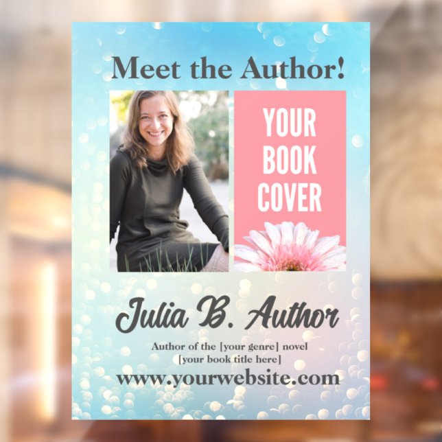 Vinilos Para Cristales Firma de libro de autor de Personalizado azul burb (Hoja 2)