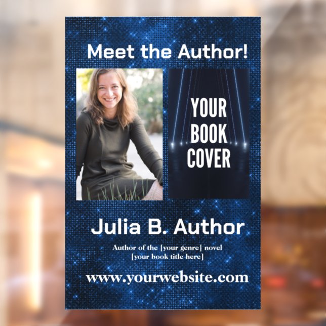 Vinilos Para Cristales Firma del libro de eventos Galactic Blue Sci-Fi Au (Hoja 2)