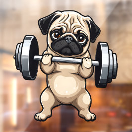 Vinilos Para Cristales Fitness Pug