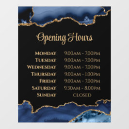 Vinilos Para Cristales Flagelación de ventana de horas de apertura del Ag