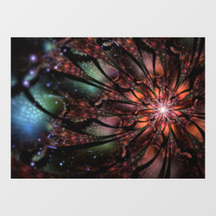 Vinilos Para Cristales Flor de fantasía fractal suave y delicada
