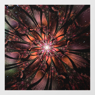Vinilos Para Cristales Flor de fantasía fractal suave y delicada