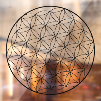 Vinilos Para Cristales Flor de la Vida holográfica Geometría Sagrada