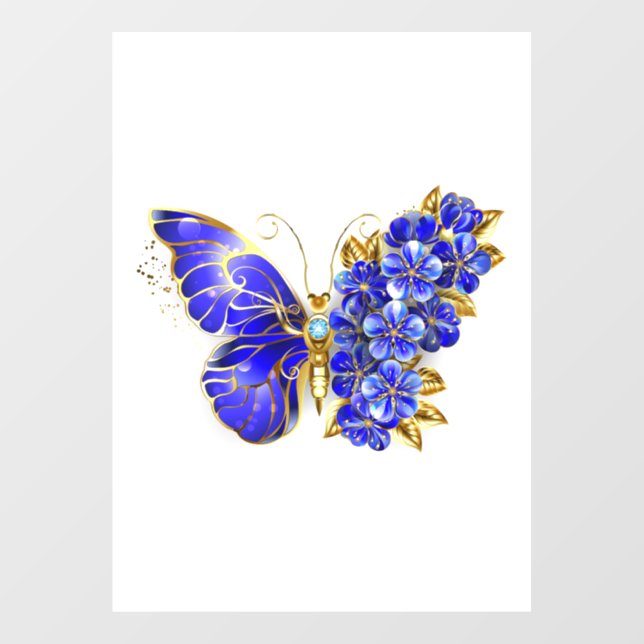 Vinilos Para Cristales Flor Sapphire Mariposa (Hoja)