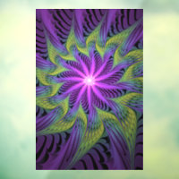 Flor verde morada arte contemporáneo abstracto fra