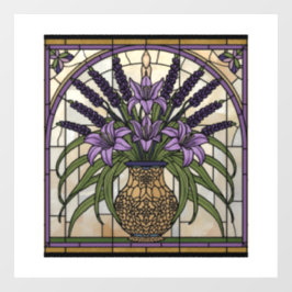 Vinilos Para Cristales Floral Art Nouveau Stained Glass 