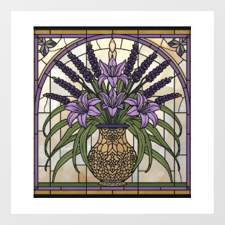 Vinilos Para Cristales Floral Art Nouveau Stained Glass 
