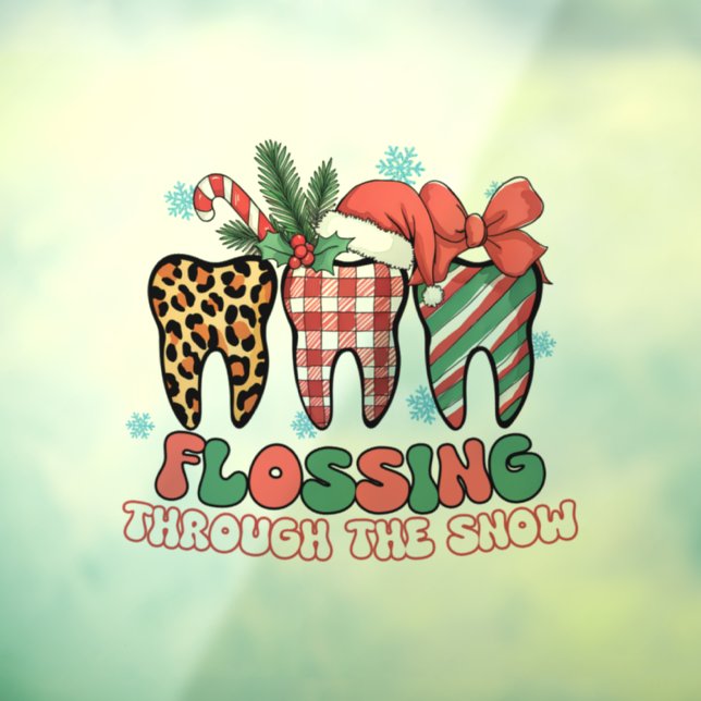 Vinilos Para Cristales Floreciendo a través de la nieve (Hoja 3)