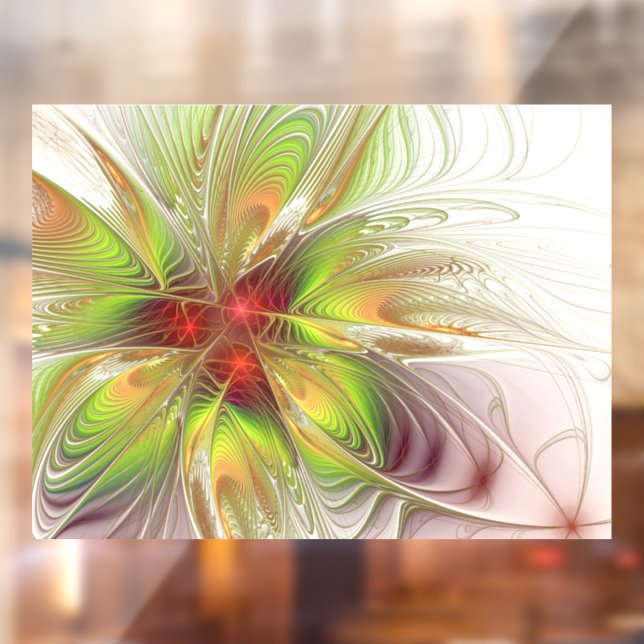 Vinilos Para Cristales Flores de fantasía fractal blandas y tendientes (Hoja 2)