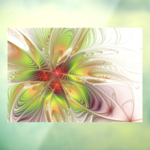 Vinilos Para Cristales Flores de fantasía fractal blandas y tendientes