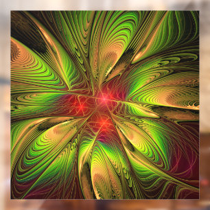 Vinilos Para Cristales Flores de fantasía fractal blandas y tendientes