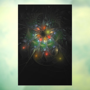 Vinilos Para Cristales Flores de fantasía fractal blandas y tendientes