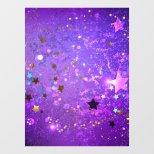 Vinilos Para Cristales Fondo de Relieve metalizado púrpura con estrellas