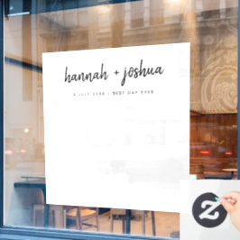 Vinilos Para Cristales Fondo fotográfico del Día de la Matrimonio Simple 