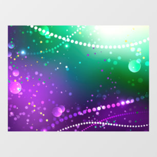 Vinilos Para Cristales Fondo morado festivo Mardi Gras