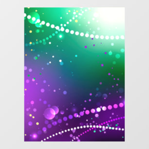 Vinilos Para Cristales Fondo morado festivo Mardi Gras