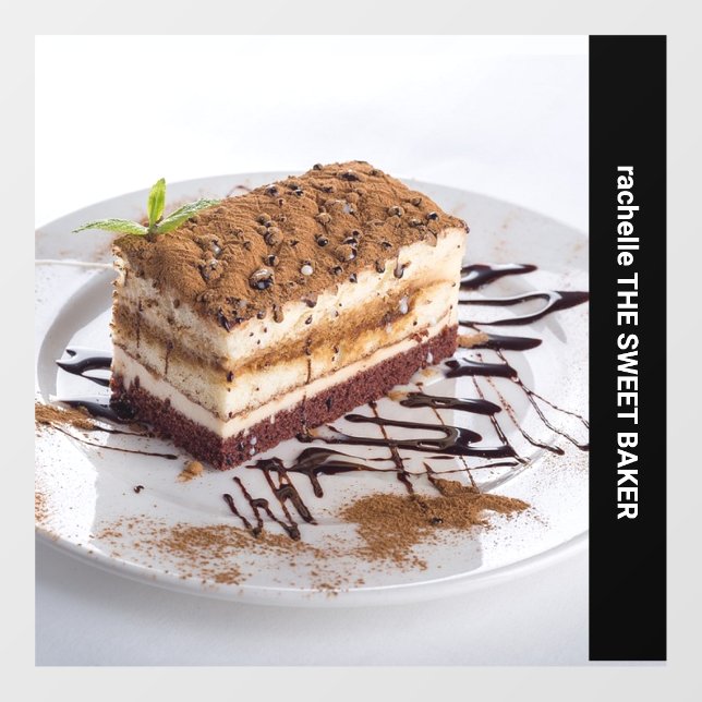 Vinilos Para Cristales Foto de personalizado de texto lateral (Hoja)