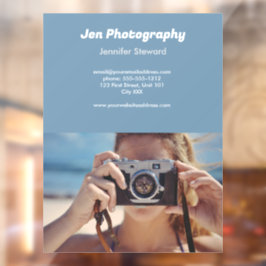 Vinilos Para Cristales fotógrafo fotográfico azul personalizado