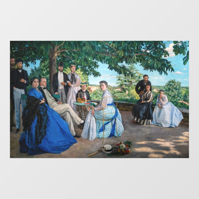 Vinilos Para Cristales Frederic Bazille - La Reunión Familiar (Hoja)