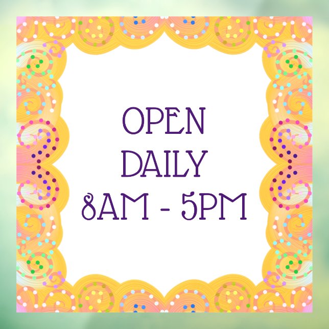 Vinilos Para Cristales Frontera amarilla caprichosa (Hoja 3)