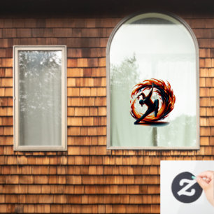 Vinilos Para Cristales Fuego callejero de ruptura con energía urbana