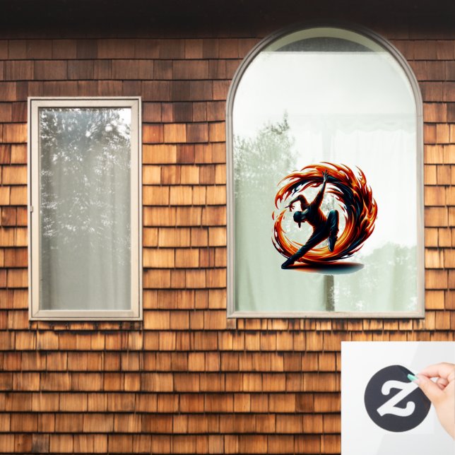 Vinilos Para Cristales Fuego callejero de ruptura con energía urbana (Ventana de inicio)