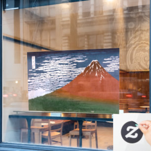 Vinilos Para Cristales Fuji Rojo, El Volcán Aka Fujiyama Katsushika Hokus