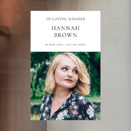 Vinilos Para Cristales Funeral de Moda elegante | Celebración moderna de 