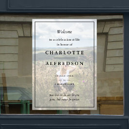 Vinilos Para Cristales Funeral elegante | Foto del Servicio Memorial de M