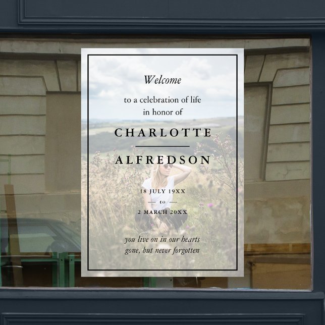 Vinilos Para Cristales Funeral elegante | Foto del Servicio Memorial de M (Subido por el creador)