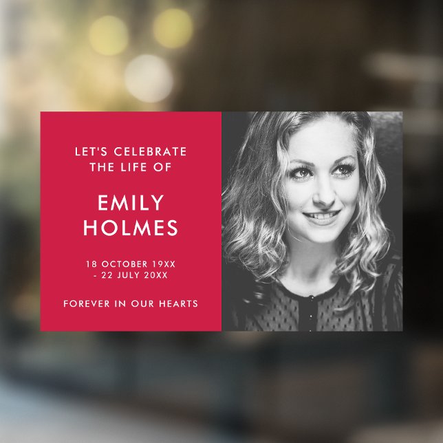 Vinilos Para Cristales Funeral moderno | Celebración rosa del monumento c (Subido por el creador)