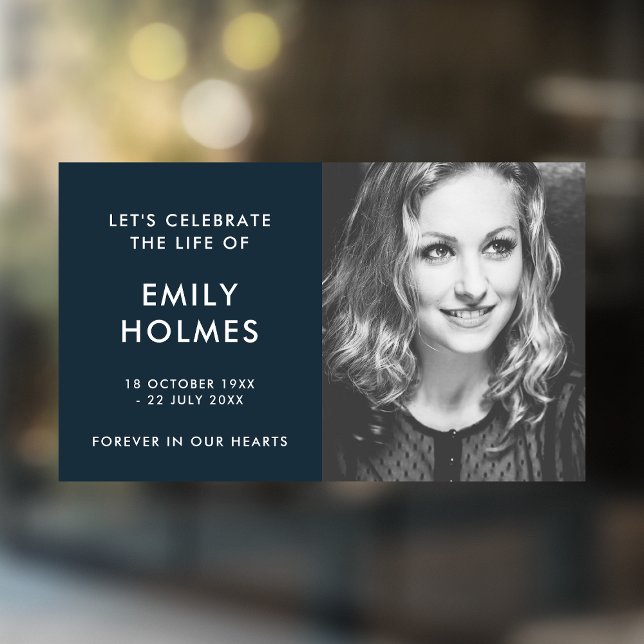 Vinilos Para Cristales Funeral moderno | Monumento al estilo azul marino (Subido por el creador)