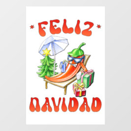 Vinilos Para Cristales Funny Feliz Navidad Navidad Chili
