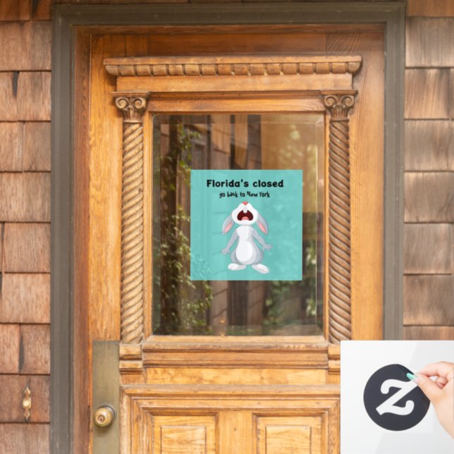 Vinilos Para Cristales Funny Florida New York Window Decal (Puerta de casa)