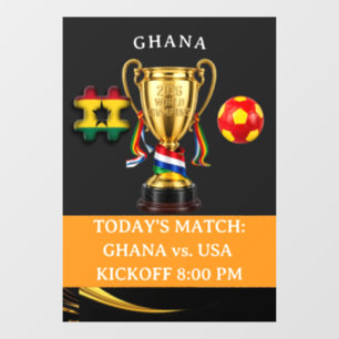 Vinilos Para Cristales Fútbol de Ghana   Juegos Globales Portátiles 2026 