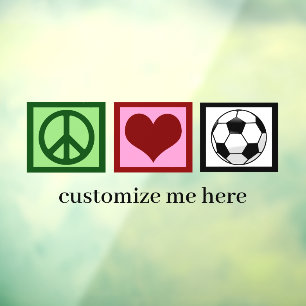 Vinilos Para Cristales Futbol jugador Personalizado de fútbol de amor por
