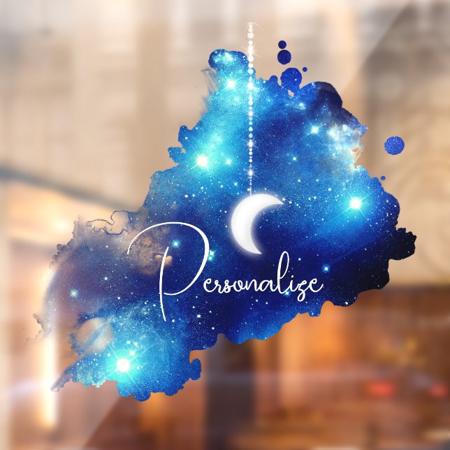 Vinilos Para Cristales Galaxia celestial de la noche de la luna de las es (Hoja 2)