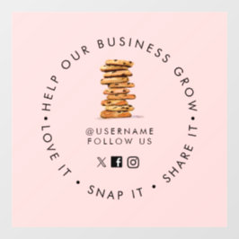 Vinilos Para Cristales Galleta de chocolate galletita Panadería Sigan los