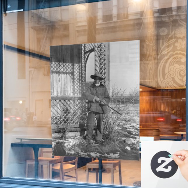 Vinilos Para Cristales Ganadero Vaquero o Forajido Canadiense del Viejo O (Ventana de cafetería)