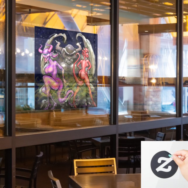 Vinilos Para Cristales Gargoyle n Dark Fae Window Cling (ventana del restaurante)
